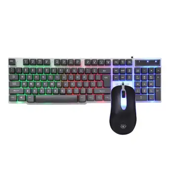 

Sunrose T20 104 Keys Splashproof Usb Wired Keyboard & Mouse Set For Home Office Computer Game Keyboard And Mouse Combos Fo