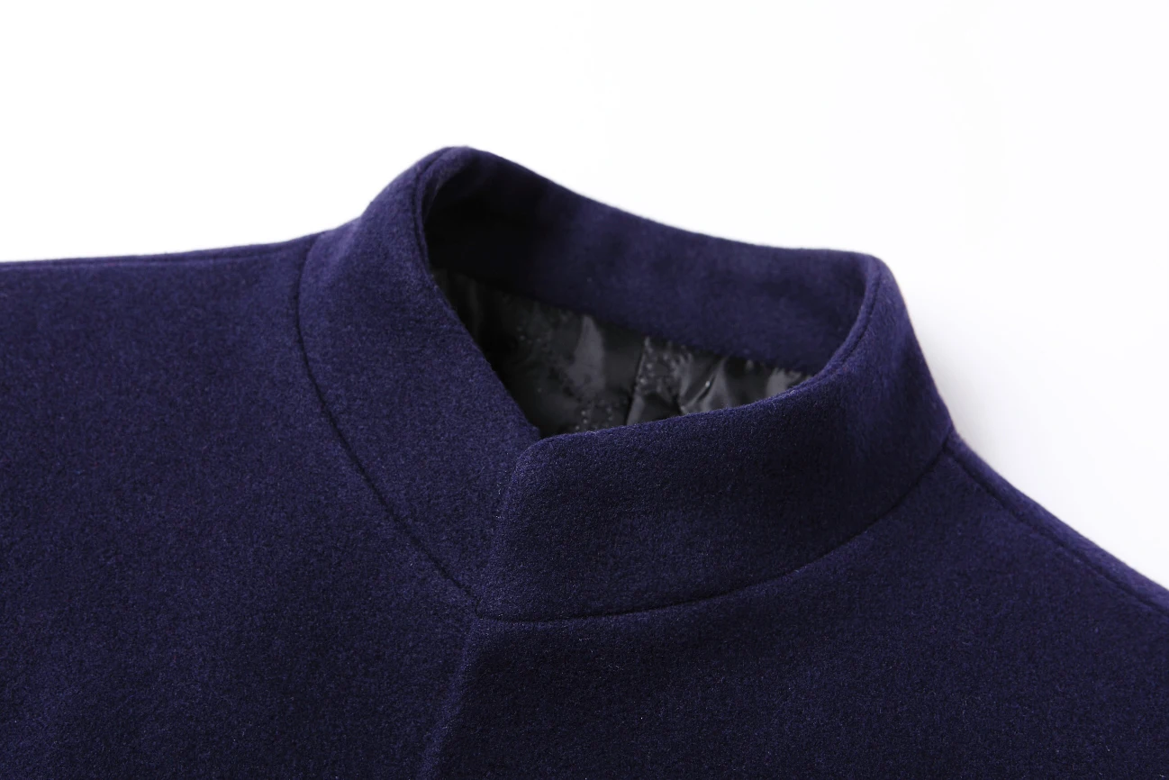 CYSINCOS Winter Woolen Coat Men Leisure Long Sections Woolen Coats Mens Pure Color Casual Fashion Jackets / Casual Men Overcoat