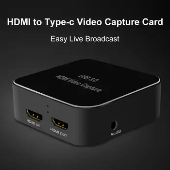 

Type-c To HDMI Game Video Capture Card Full HD 1080P Live Streaming Record Video Audio Grabber Converter Support Mic Out