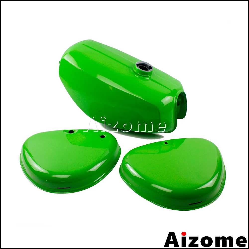 Retro Motorcycle Fuel Tank For Simson S50 S51 S70 S 50 S 51 S 70 Fuel Oil Tank 200200 w/ Side Covers Green Orange Blue Yellow - Цвет: Green