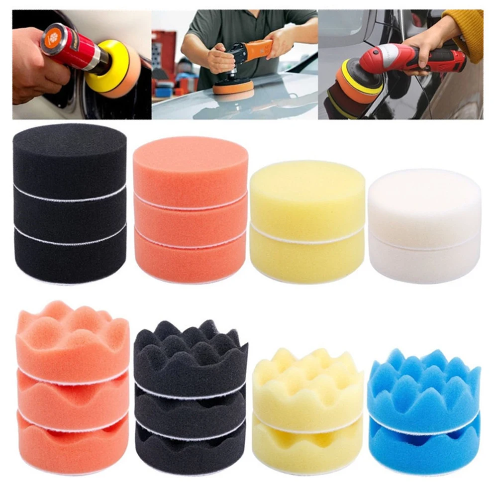 31pcs Waxing Tool Car Polishing Replaceable Universal With Drill Adapter Buffer Pads Set Anti Scratch Parts Auto Sponge Wheel