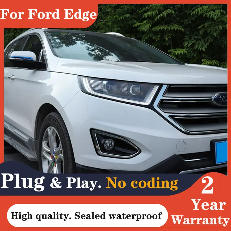 Car-lamps-for-Ford-Edge-Headlights-2015-2016-2017-New-Edge-LED