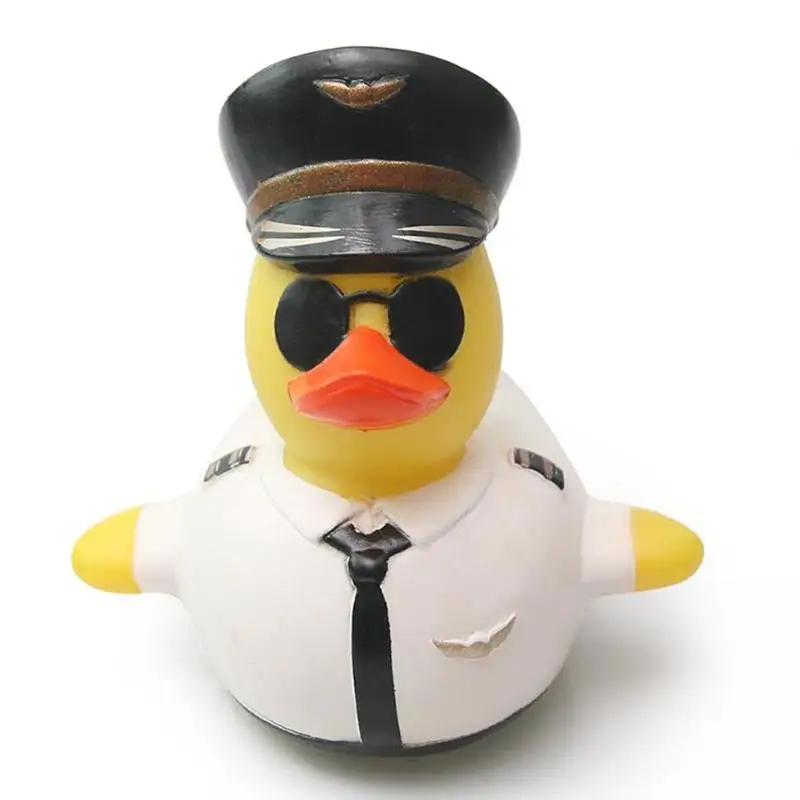

Baby Shower Rubber Duck Cute Pilot Duck Water Toy Creative Cartoon Shower Floating Toy Baby Swimming Toy