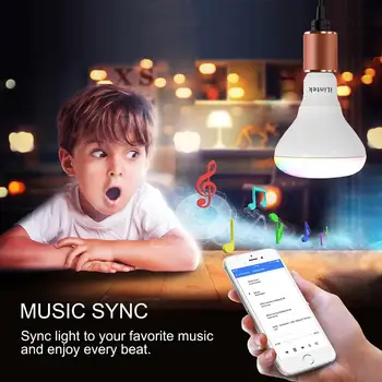 

Bluetooth Smart RGB LED Light 13W Mesh Net Music Control Lighting Lamp Multiple Colors Dimmable Bulb by APP Control Magic light