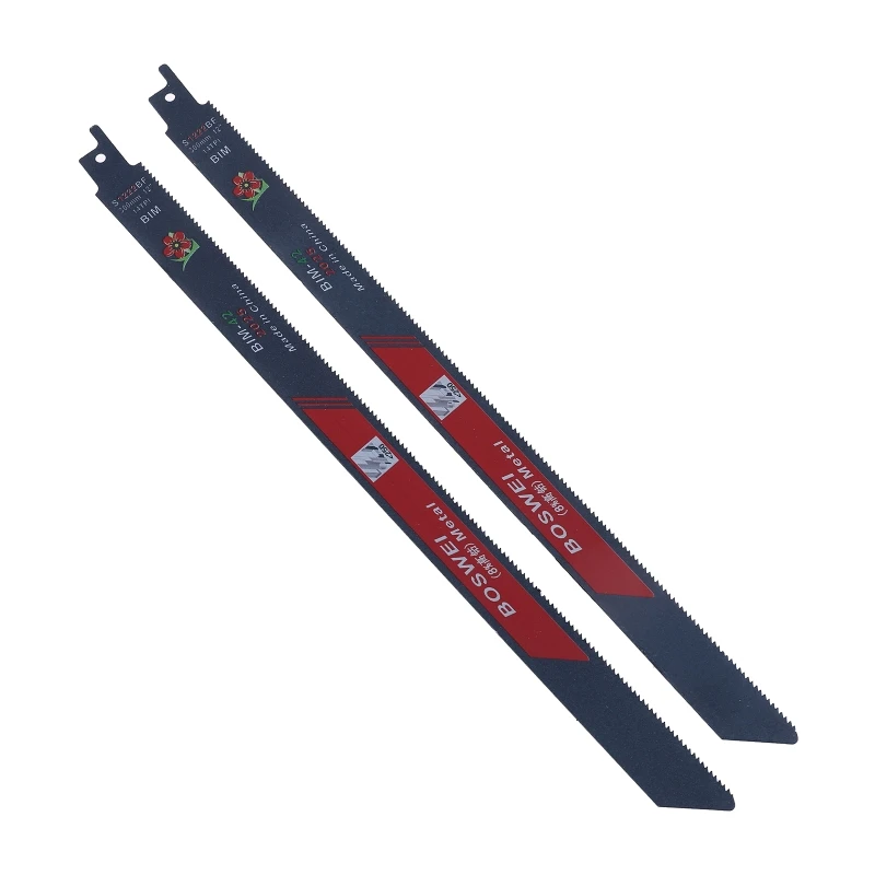 2pcs 300mm 14TPI BIM Reciprocating Sabre Saw Blades for Cutting Metal