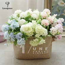 Lovegrace свадебный букет, искусственный цветок, Шелковый шар, искусственные цветы, вечерние украшения для дома, Маленькие искусственные цветы