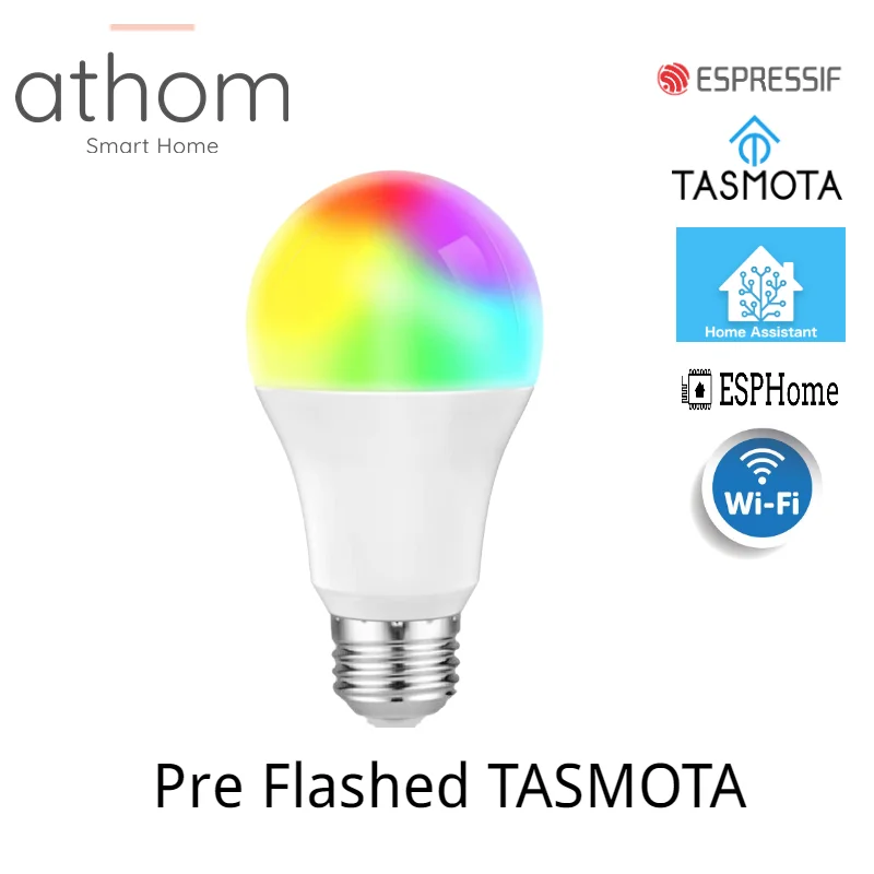 ATHOM pre flashed TASMOTA умная лампа ESP8285 работает с домашним помощником|Модули для умного