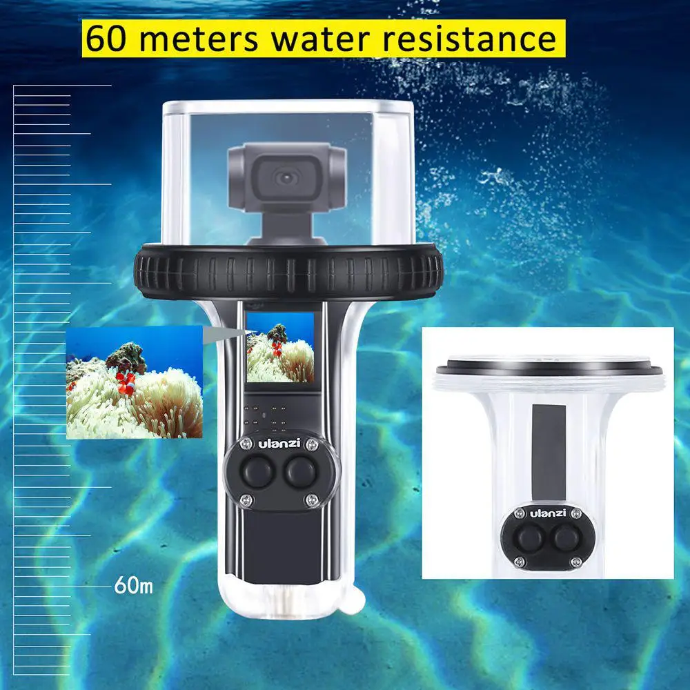 

For DJI Osmo Pocket Dive Case Housing Waterproof Case Protective Diving Case Shell 60M Depth Camera Osmo Pocket Accessories