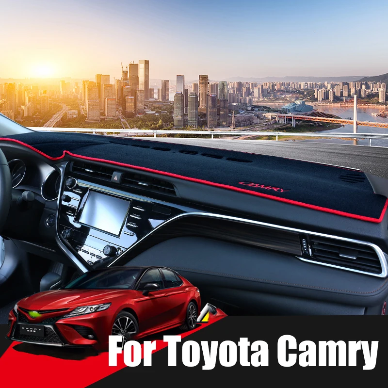 

For Toyota Camry 2012-2019 2020 Car Dashboard Avoid Light Pad Instrument Platform Cover Mat Carpets Accessories