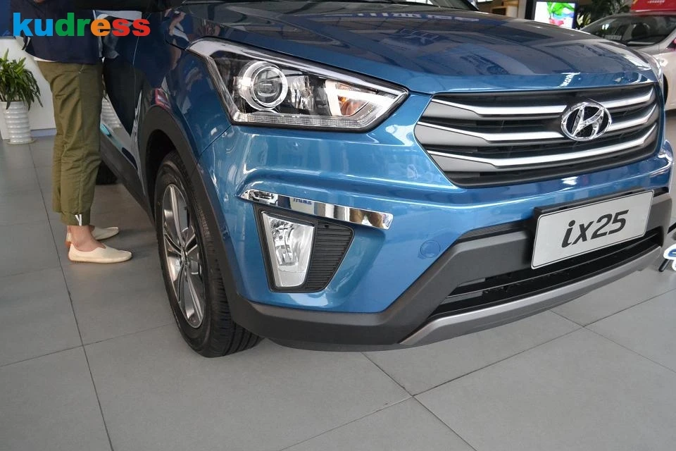 Для Hyundai Cantus Creta ix25 2014 2017 хромированная Автомобильная передняя противотуманная