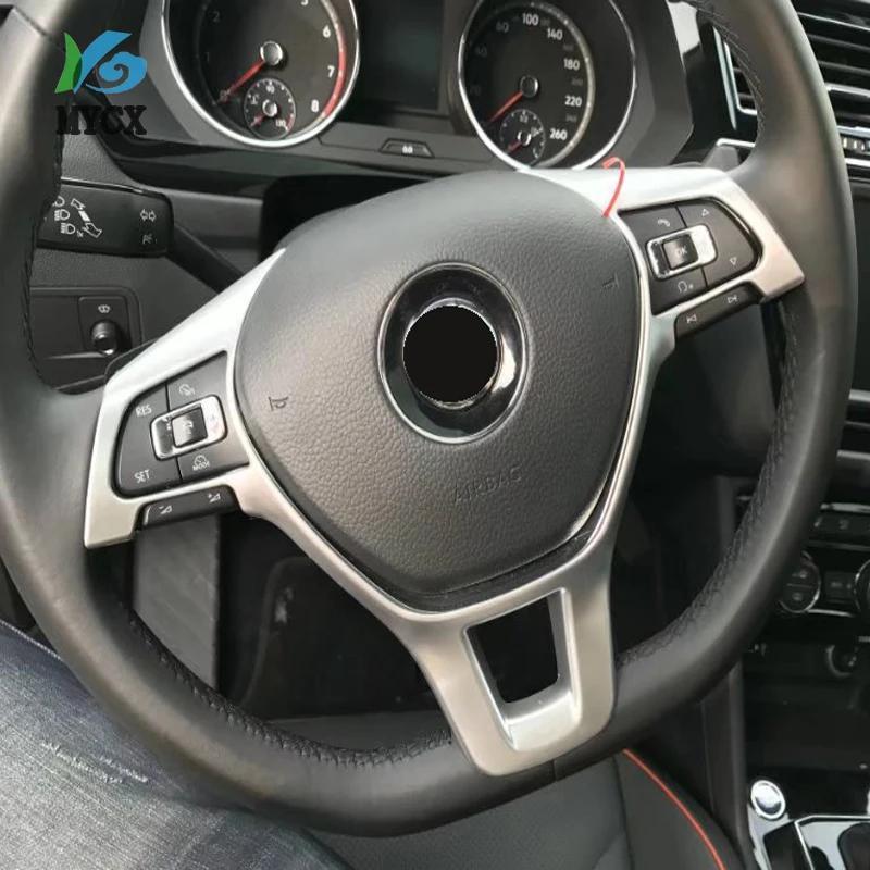 Для Volkswagen Tiguan L второго поколения автомобиль ABS матовая высокая нижняя конфигурация Внутренняя крышка рулевого колеса планки