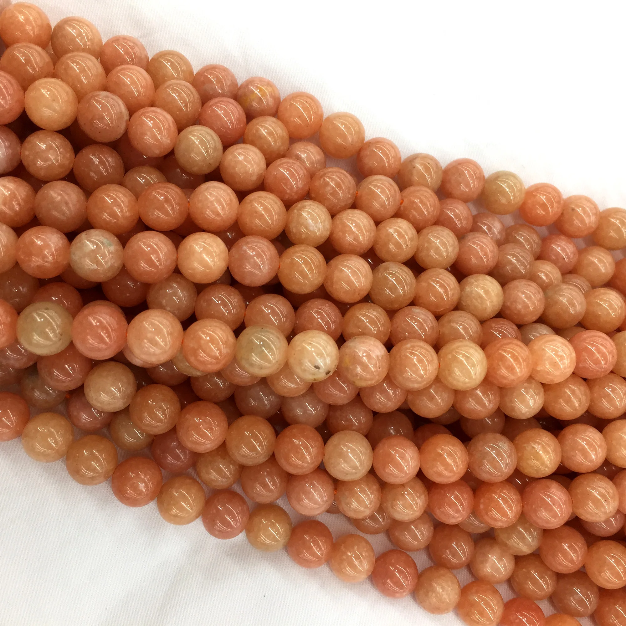 Высокое качество натуральный подлинный Южная Африка оранжевый розовый кальцит круглые ювелирные изделия свободные шарики 6 мм 8 мм 10 мм 1" 06130
