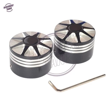 

Black Edge Cut Motorcycle Axle Nut Cover Cap Case for Harley Softail Dyna Sportster 1200 883 VRSC Touring Trike