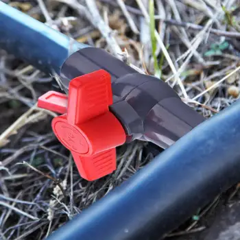 

Straight-through Ball Valve Garden Watering Fitting Plastic Two-way Aquarium Irrigation Connector for Garden Gadgets