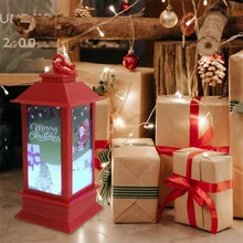 

Xmas Tree Lantern Led Candle Light Christmas Decorations for Home Christmas Ornaments Santa Claus Lamp DIY Desktop Decoration