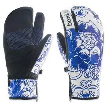 

S-L Winter Women Men Snowboard Skiing Gloves Windproof Waterproof Non-slip Skating Gloves Thick fleece Warm Mittens Gloves