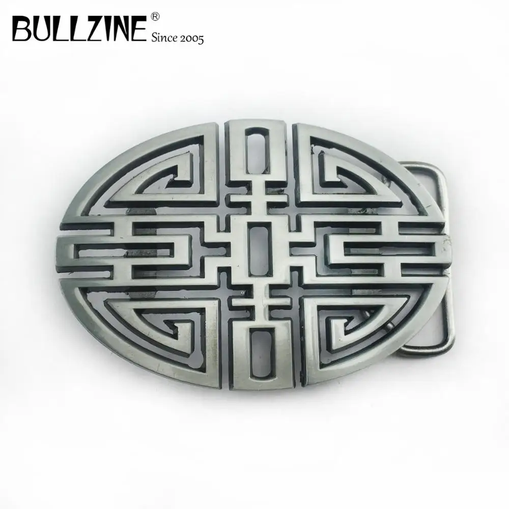 В Bullzine Китайский шаблон пряжки ремня с оловянной отделкой FP-03618 для 4 см ширина