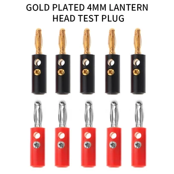 

5/10pcs 4mm Audio Speaker Screw Banana Plugs Connector Red Black Screw Type Speaker Cable Wire Pin Banana Plug Connectors