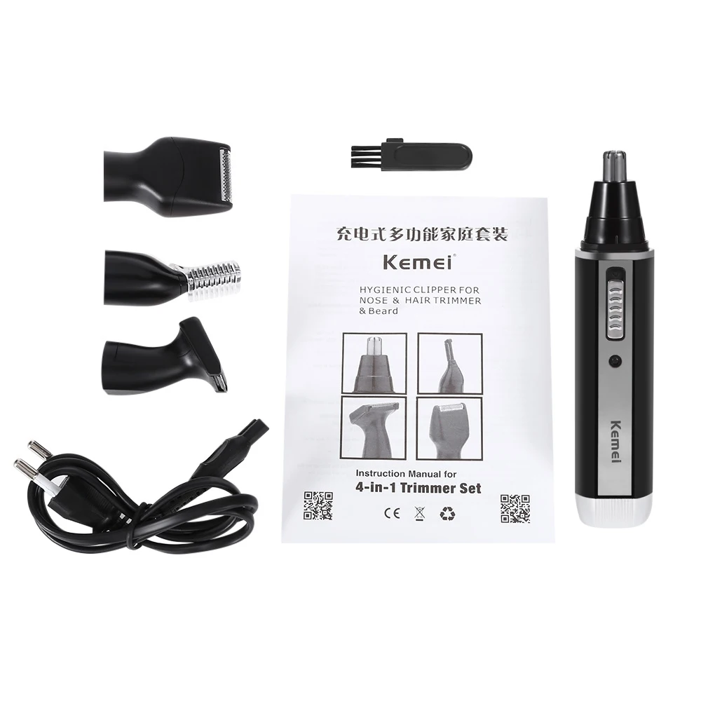 

4 in 1Rechargeable nose hair trimmer Hair Removal Face Eyebrow Shaving Machine