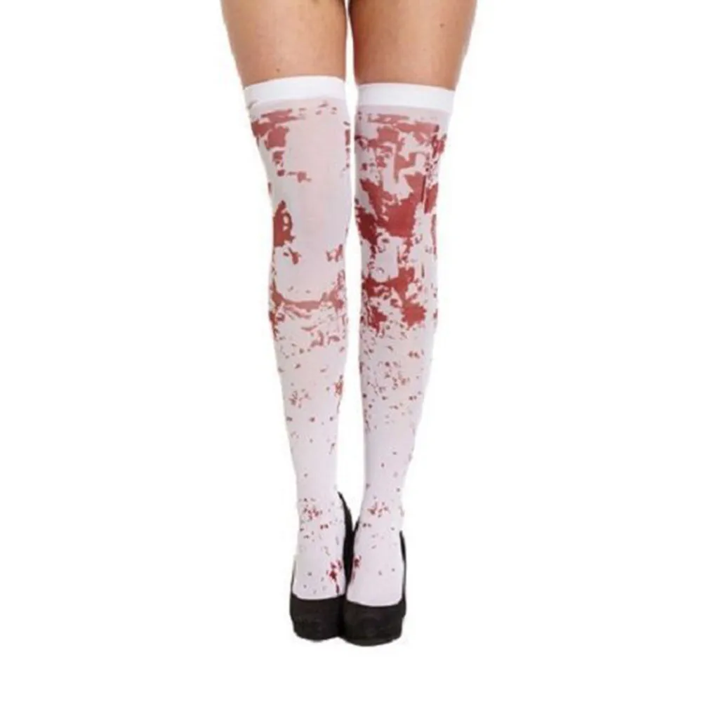 女性のセクシーな白流血靴下 Snowshine 恐怖ハロウィーンパーティーナースファンタジーロング靴下 ストッキング Aliexpress