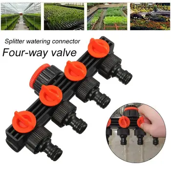 

Sturdy Water Distribution Joint ABS Hose Connector Drip Device Irrigation System Pipe Connector Splitter Connector Black Orange
