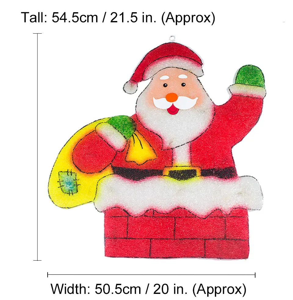 Toprex 2D Рождество Санта Клаус дымоход декоративный фонарь светодиодный navidad праздничные вечерние освещение