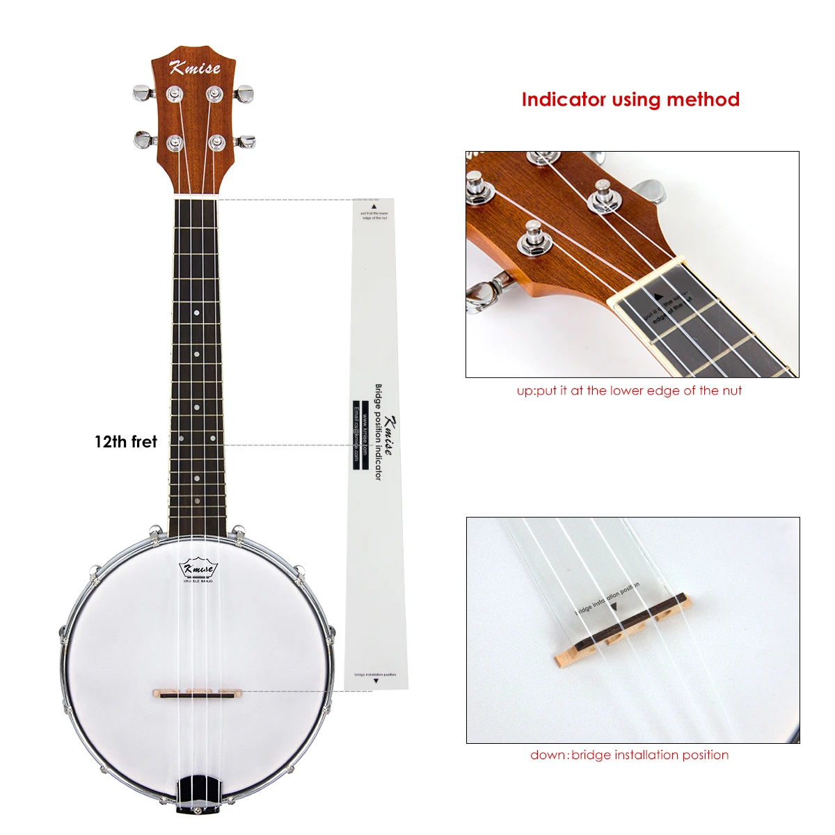 Ukulele Concert 23 Inch Banjolele w/ Parts Case Strap Tuner Stri – AKLOT