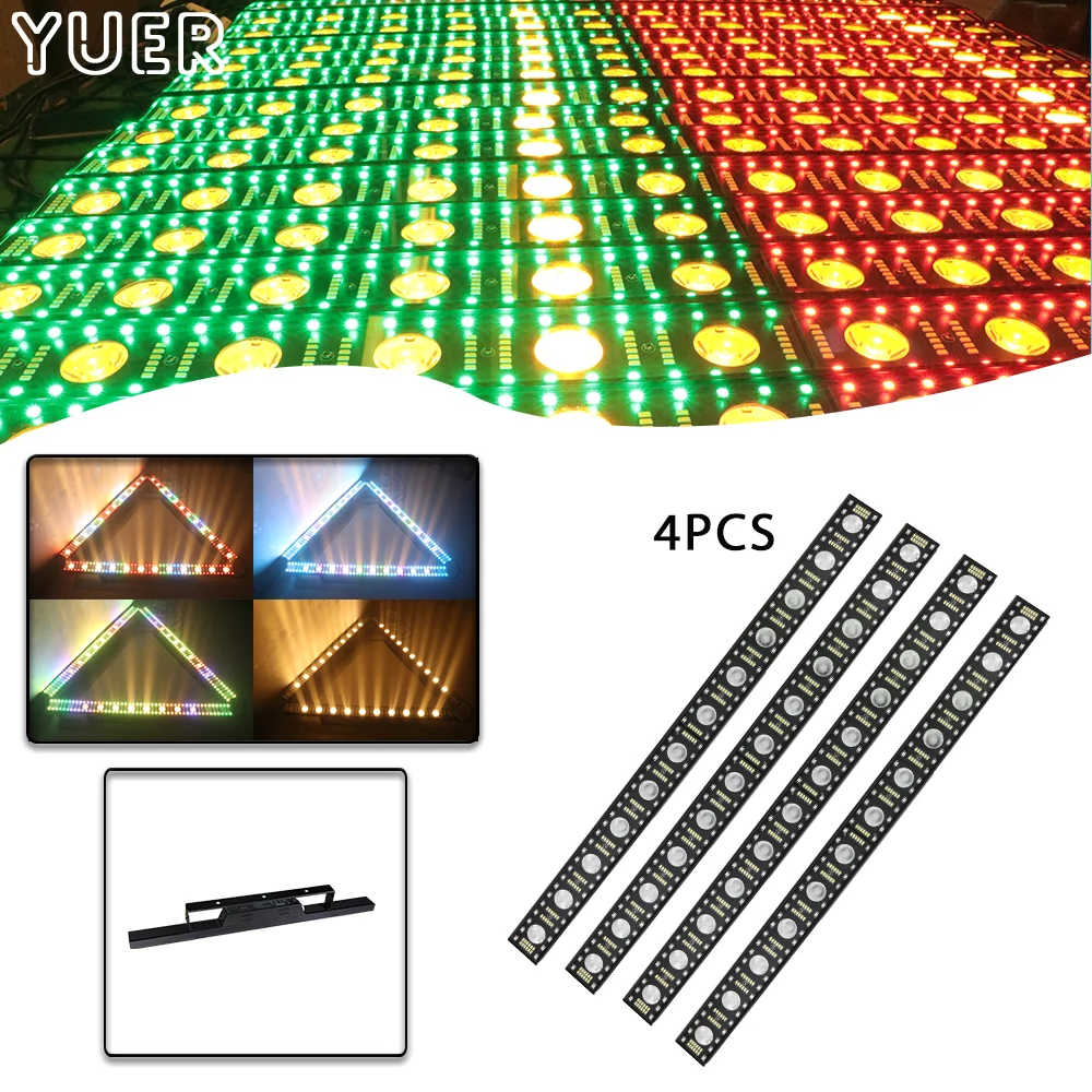 4 개/몫 x 5W AC90-240V DMX RGBW 벽 세탁기 조명 무대 효과 조명 디스코 크리스마스 파티 바 웨딩 클럽 빛