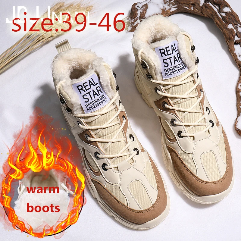 

Men's FashionBootstall bootsplatform bootWinter BootsHookssnow boots men 's casual shoes men' s tide popular thickening warm cot