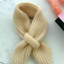 Qiu dong han edition/детский однотонный вязаный шерстяной шарф с крестиком; воротник; плотный теплый детский шарф; 78213