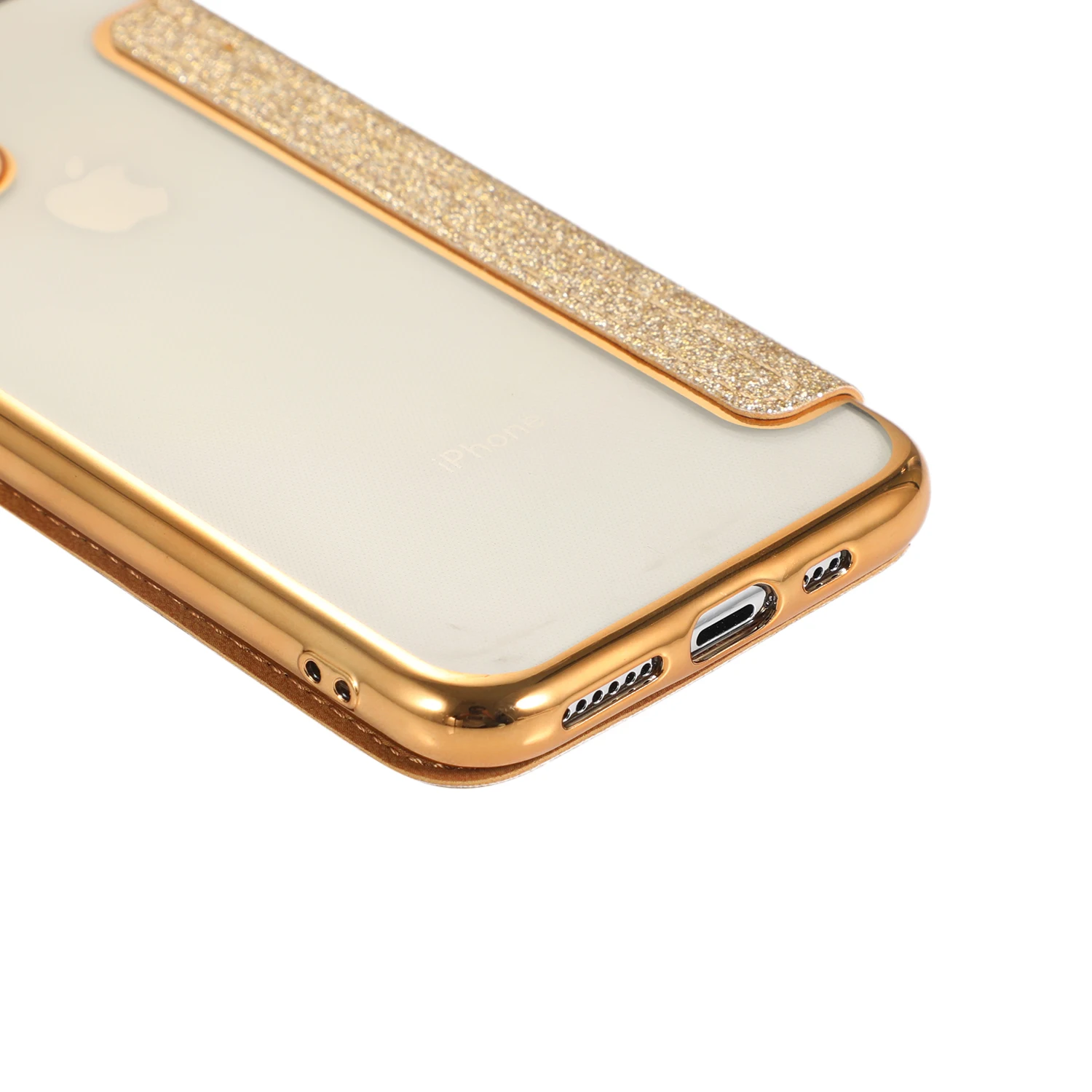 Чехол сверкающий с блестками для iPhone 11 Pro Max кожаный флип прозрачная задняя тонкая подставка чехол-кошелек для iPhone XS MAX XR 6 6s 7 8 Plus Capa