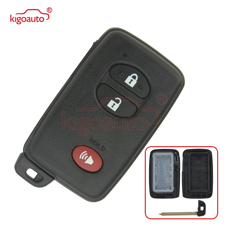 kigoauto Smart Key Case Cover Shell for Toyota Avalon Camry Highlander RAV4 3 Button