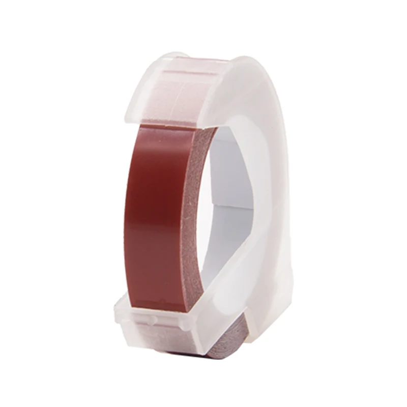 Maroon Red UniPlus тиснение Dymo Letratag 3D лента этикеток производитель 9 мм многоцветный для Dymo 1610 1880 12965 принтер этикеток ПВХ ярлык с буквами - Цвет: Maroon Red