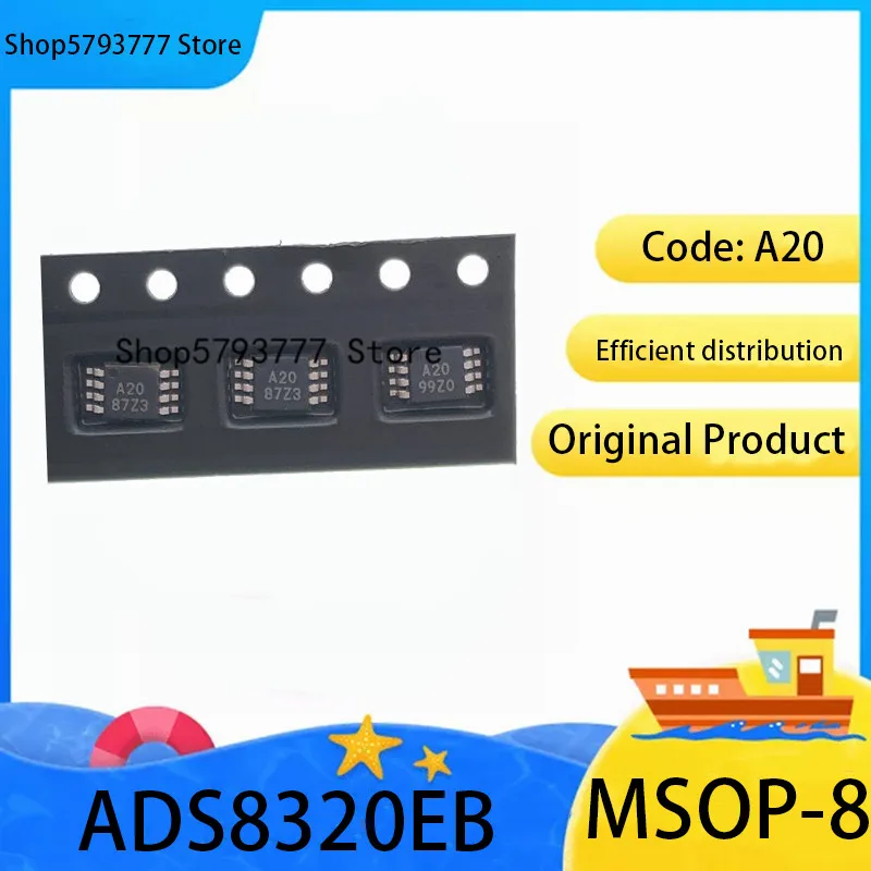 1 шт.-10 шт. ADS8320EB MSOP-8 ADS8320 MSOP8 Код: A20 сбор данных-аналогово-цифровой конвертер