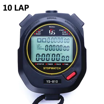 

Digital Stopwatch Sports Timer Handheld LCD Large Display Silence Waterproof 30/60/120 Memories Lap for Track Field Training