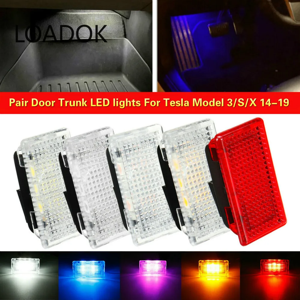 

4Pcs Car Upgrade LED Interior Light Bulbs For Tesla Model 3 Model S Model X Easy Plug Replacement Indoor Trunk Light LED Light
