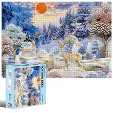 Puzzle en forme de cerf de Fortune 70x2000 Cm, 100 pièces, de qualité supérieure, tout nouveau, défi Impossible, offre spéciale