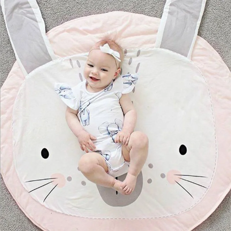 

Kid 'S Playmat Fashion Cartoon Rabbit Design Creeping Mat Ins Hot Selling Mats European And American Rabbit Printed Cotton Child