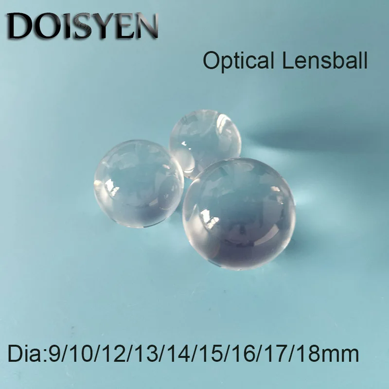 Dia 10-18mm High Precision Fiber Ball lens K9/BK7 Endoscope Objective Cylindrical Lense co2 laser Focus Lens Ball Optical Glass