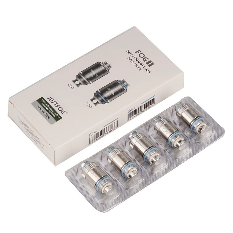 50 шт./лот Justfog Fog 1 головка катушки 0.5ohm 0.8ohm Cigarro Eletronico Vaporizador Сменная электронная