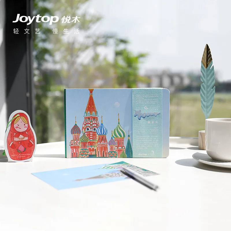 Joytop, карманный блокнот для путешествий в Москву, A5, хипстерский ноутбук для путешествий, креативная иллюстрация, блокнот