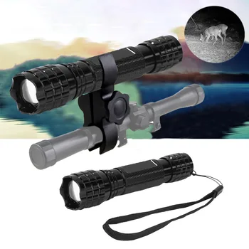 

850nm Outdoor Hunting Camping Aluminum Alloy IR Flashlight Zoomable Infrared Night Vision LED Torch Lights