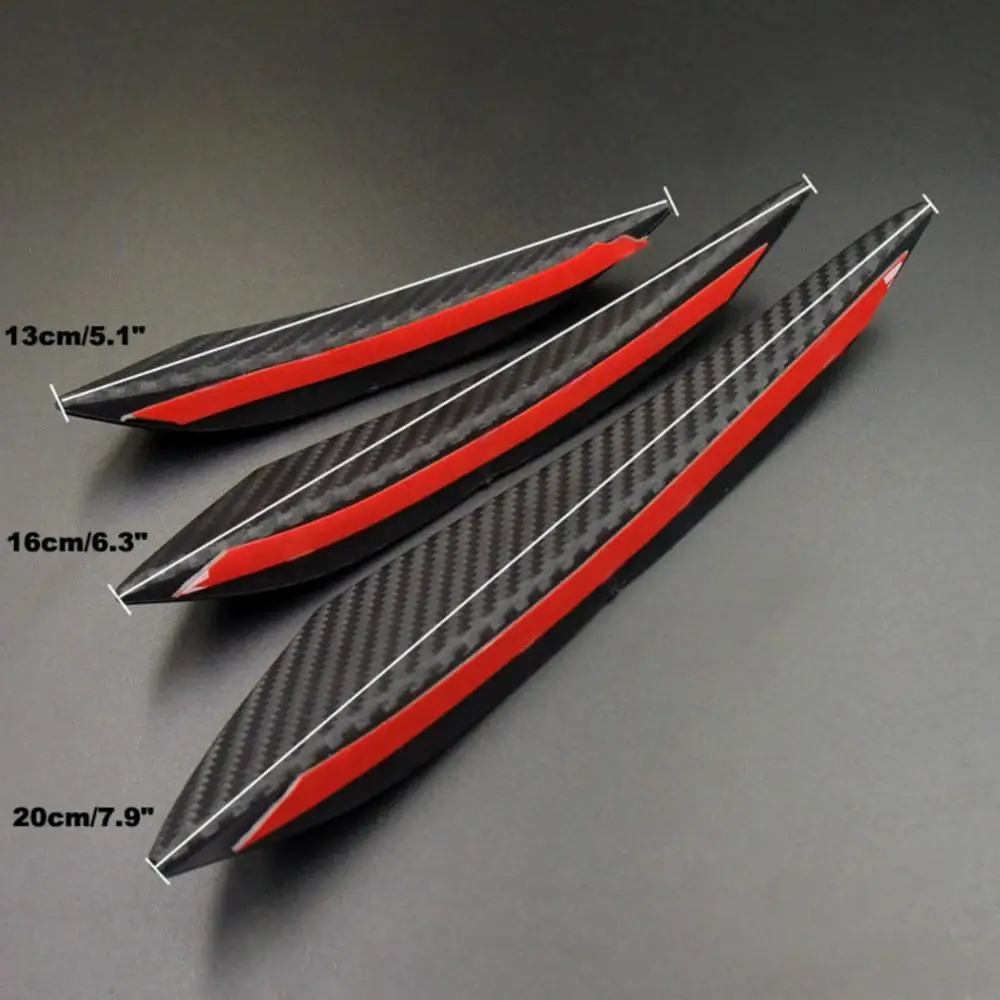 Universal Fit Front Bumper Lip Diffuser Splitter Fins Body Spoiler Canards Chin Car Tuning Canard car bumper spoiler,bumper lip decoration,bumper lip,car rear bumper lip,front bumper decoration 6pcs/lot