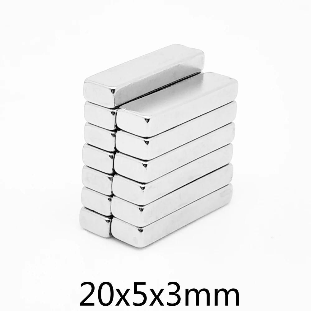 

20x5x3mm Block Powerful Strong Magnetic Magnets 20*5*3 N35 Rectangular Neodymium Magnet Sheet 20x5x3