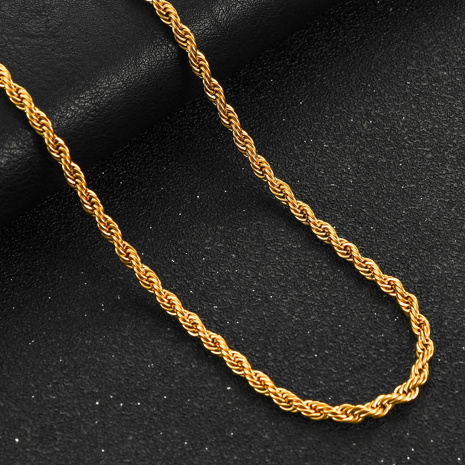 2/3/4/5/6mm 316L Rope Chain Necklace Stainless Steel Never Fade Waterproof Choker Men Women Jewelry Gold Color Chains Gift