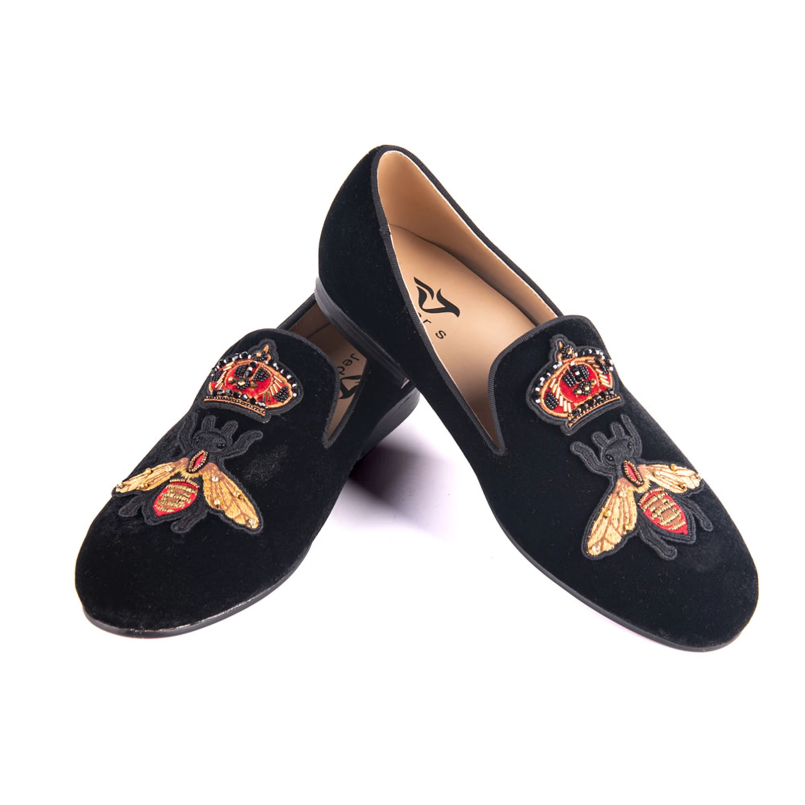 Jeder S Bee-mocasines de terciopelo para hombre, informales de cuero, sin cordones, fiesta, boda, conducción AliExpress Calzado