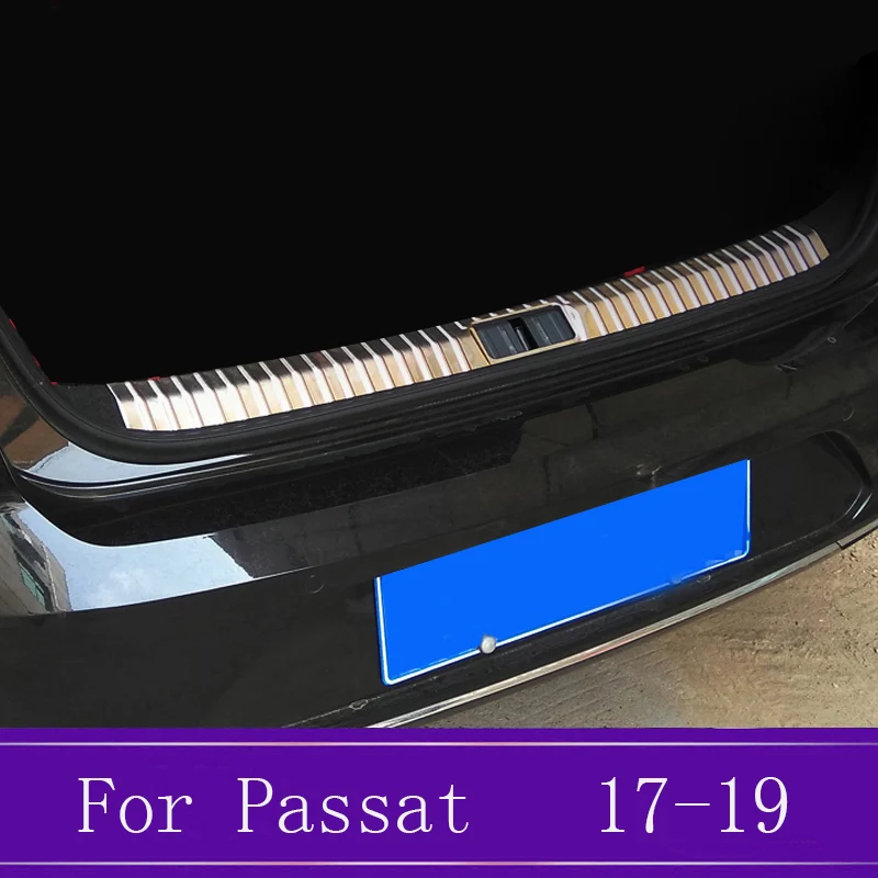 

Fit For Passat B8 European Version Stainless Steel Inner Rear Bumper Protector Tailgate Cover Door Sill Plate 2017 2018 2019 1Pc