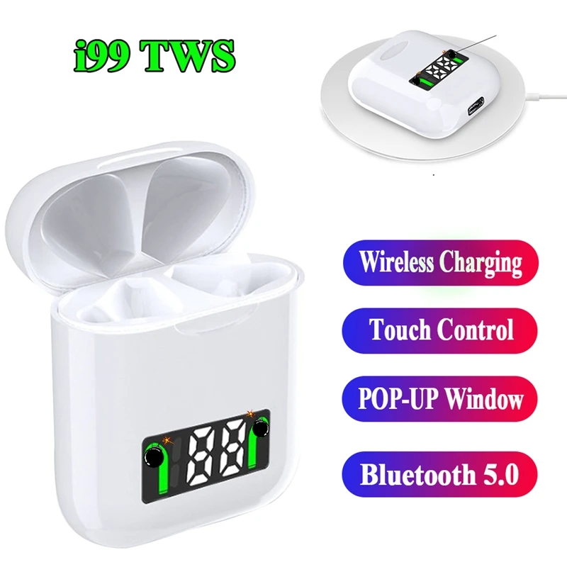 I99 tws светодиодный ecouteur sans fil bluetooth для iPhone samsung Xiaomi huawei LG pk ear air i12 tws w1 чип 1:1 i100 i200 auriculares bluetooth inalambrico yfeiybrb cascos musica sluchawki oordopjes