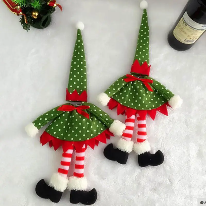 

Wine Bottle Cap Christmas Polka Dot Decoration Bag New Year Product Wine Bottle Home Decoration Accessories AXIR