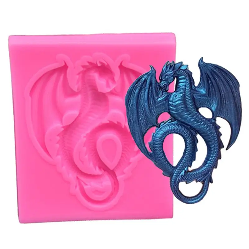 Dragon Silicone Mold Cute Dragon Fondant Mold Animal Dragon Chocolate Mold  Baking Mould Tool for Cake Decorating Polymer Clay (Flying Dragon)